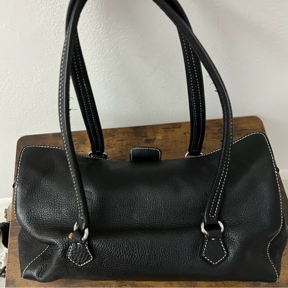Vintage Prada black Leather Shoulder Handbag - Picture 5 of 14